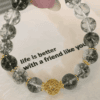 Phantom Garden Bracelet – Green Phantom Quartz & Gold Filigree Harmony