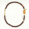 Double-Wrap Wooden Bead Necklace with Lucky Cat Pendant – Prosperity & Blessings