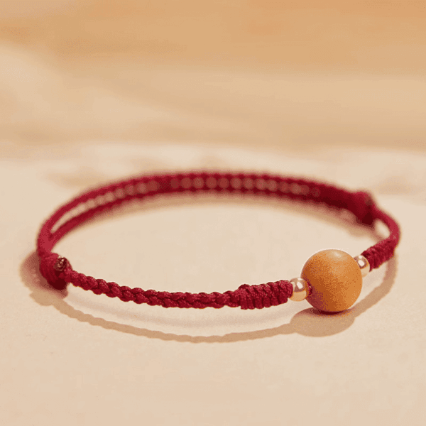 Peachwood Red String Protection Bracelet