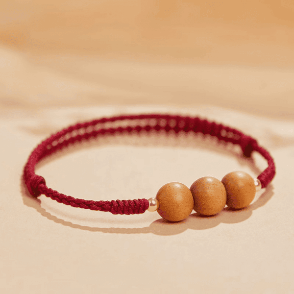 Peachwood Red String Protection Bracelet