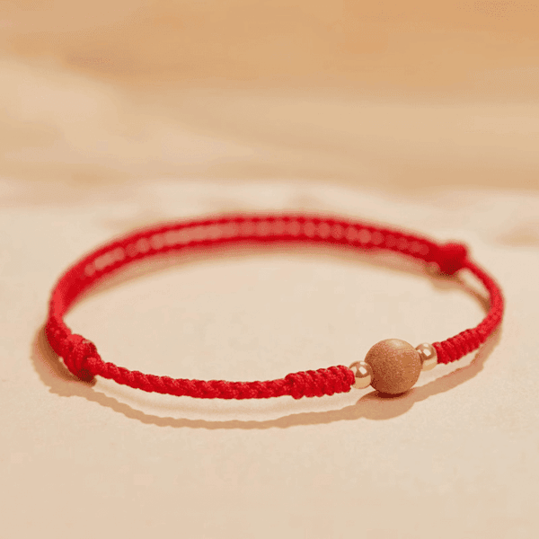 Peachwood Red String Protection Bracelet