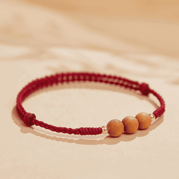 Peachwood Red String Protection Bracelet