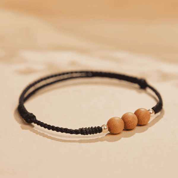 Peachwood Red String Protection Bracelet