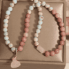 Blush Serenity Bracelet – Rhodochrosite & Shoushan Stone Double Wrapped