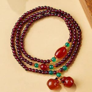Garnet Mala Bracelet – Love & Vitality