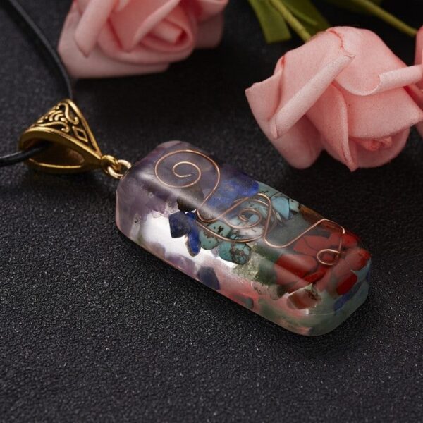 87ChakraOrgoneNecklace 7 Chakra Orgone Necklace - Energy Healing & EMF Protection - Buddha & Karma