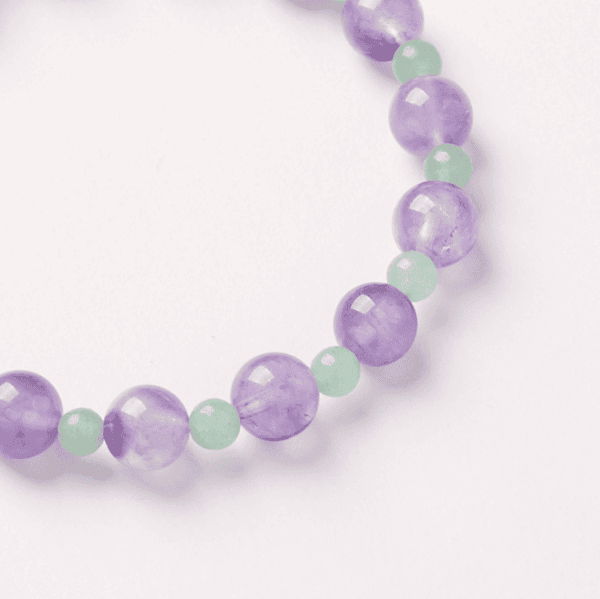 Amethyst & Green Aventurine Bracelet – Balance & Spiritual Harmony