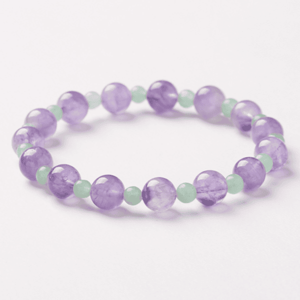 Amethyst & Green Aventurine Bracelet – Balance & Spiritual Harmony