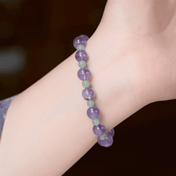 Amethyst & Green Aventurine Bracelet – Balance & Spiritual Harmony