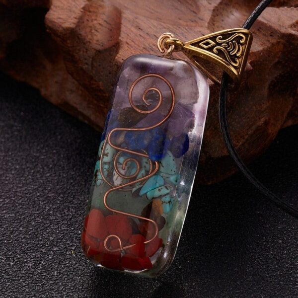 97ChakraOrgoneNecklace 7 Chakra Orgone Necklace - Energy Healing & EMF Protection - Buddha & Karma