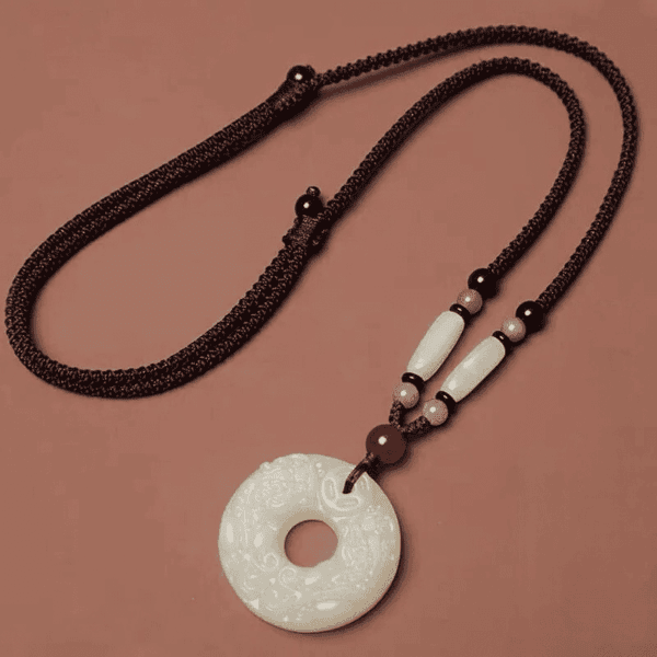 Jade-Look Pixiu Pendant – Double-Sided Carving (Green or White)
