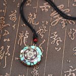 Archangel Metatron Orgonite Pendant - Turquoise Necklace - Buddha & Karma