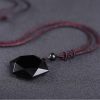 Black Obsidian Talisman - Necklace for Protection - Buddha & Karma