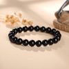 Black Tourmaline Beads Protection Bracelet - Buddha & Karma