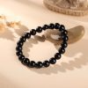 Black Tourmaline Beads Protection Bracelet - Buddha & Karma