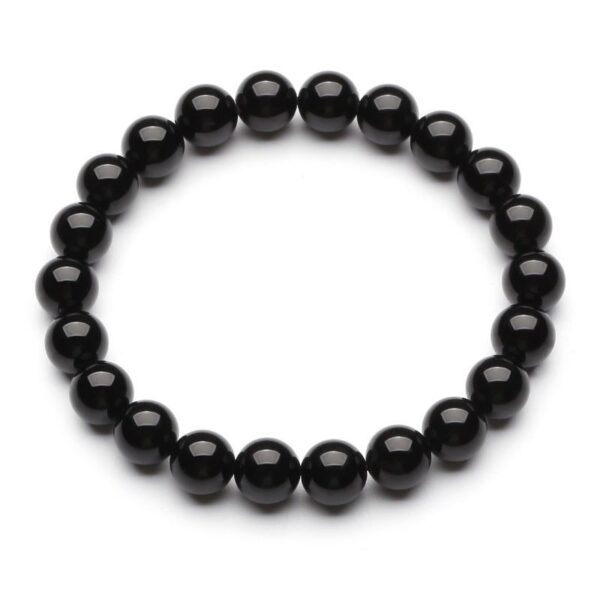 Black Tourmaline Beads Protection Bracelet - Buddha & Karma