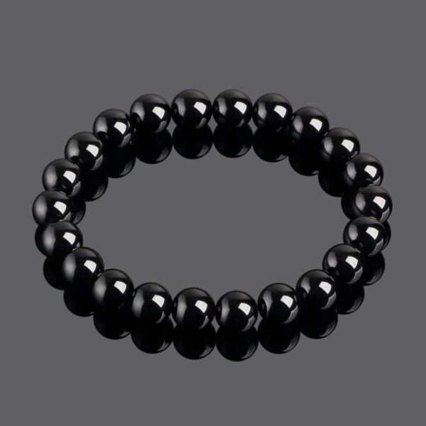 Black Tourmaline Beads Protection Bracelet - Buddha & Karma