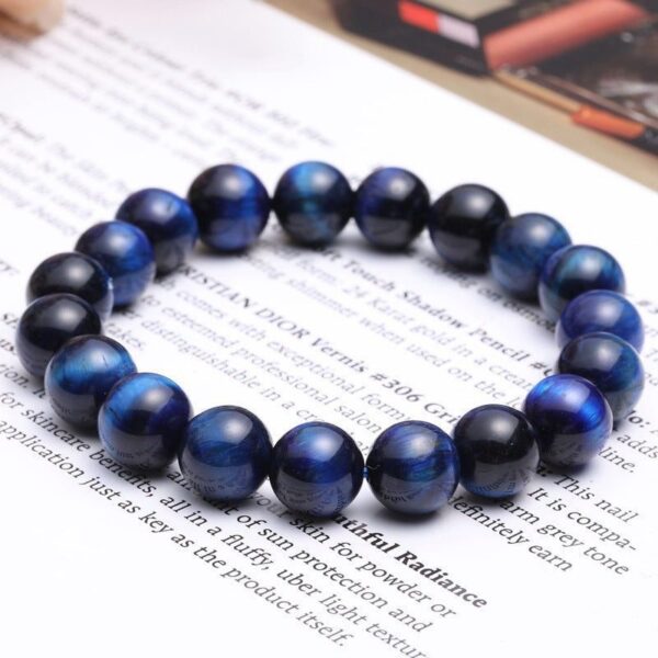 Blue Tiger’s Eye Bracelet - Confidence & Creativity - Buddha & Karma