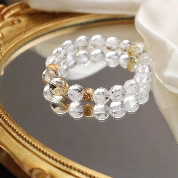 Clear Quartz Master Healer Bracelet - Buddha & Karma