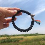 Coconut Shell Beads Bracelet with Engraved Mantra - Buddha & Karma