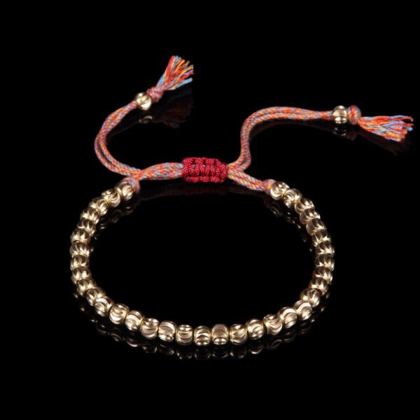Copper Beads Tibetan Bracelet - Buddha & Karma
