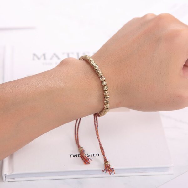 Copper Beads Tibetan Bracelet - Buddha & Karma