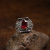 Red Topaz 925 Sterling Silver Ring – Courage & Prosperity
