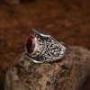 Red Topaz 925 Sterling Silver Ring – Courage & Prosperity