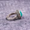 Turquoise Teardrop 925 Sterling Silver Ring – Protection & Calm