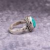 Turquoise Teardrop 925 Sterling Silver Ring – Protection & Calm