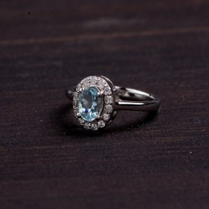 Aquamarine 925 Sterling Silver Ring – Serenity & Courage