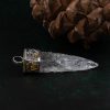 Raw White Crystal Silver Pendant – Clarity & Protection