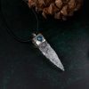 Raw White Crystal Silver Pendant – Clarity & Protection