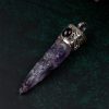 Amethyst Point Pendant with Garnet – Spiritual Focus & Energy Amplifier