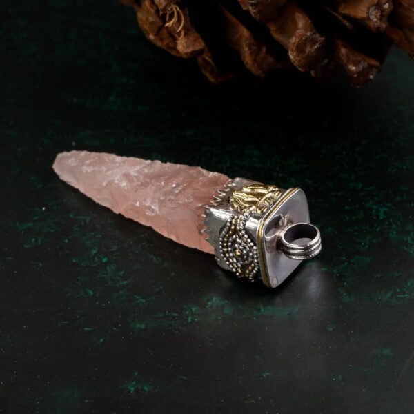 Raw Rose Quartz Crystal Pendant – Love & Heart Healing