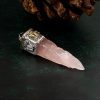 Raw Rose Quartz Crystal Pendant – Love & Heart Healing