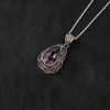 Amethyst Teardrop Filigree Silver Pendant – Clarity & Calm