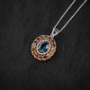 London Blue Topaz & Citrine Sunburst Silver Pendant – Clarity & Joy