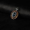 London Blue Topaz & Citrine Sunburst Silver Pendant – Clarity & Joy