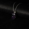 Amethyst Rectangular Silver Pendant – Clarity & Poise