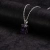 Amethyst Rectangular Silver Pendant – Clarity & Poise