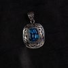 Blue Topaz Filigree Silver Pendant – Clarity & Communication