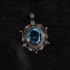 Blue Topaz Starburst Silver Pendant – Clarity & Expression