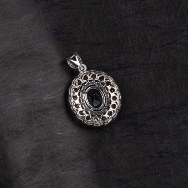 London Blue Topaz & Citrine Sunburst Silver Pendant – Clarity & Joy