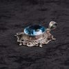 Blue Topaz Starburst Silver Pendant – Clarity & Expression