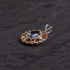 London Blue Topaz & Citrine Sunburst Silver Pendant – Clarity & Joy