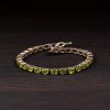 Peridot 925 Silver Tennis Bracelet — Prosperity & Vitality
