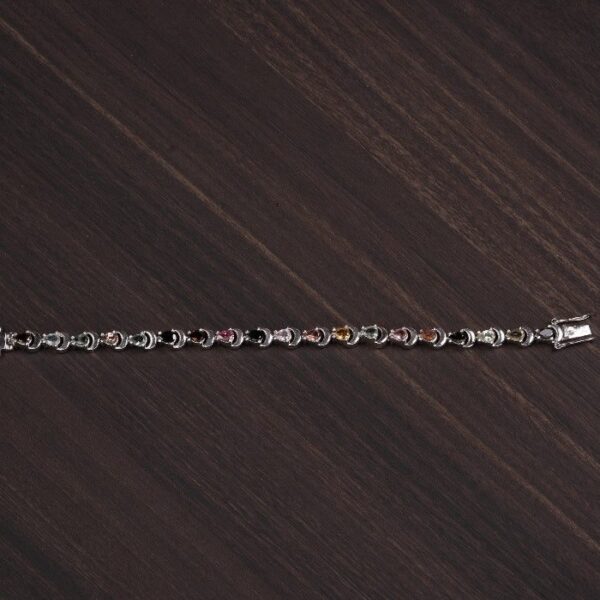 Rainbow Tourmaline 925 Sterling Silver Bracelet – Joy & Balance