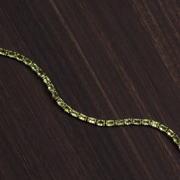 Peridot 925 Silver Tennis Bracelet — Prosperity & Vitality