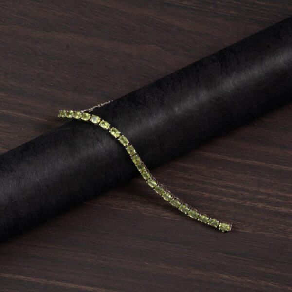 Peridot 925 Silver Tennis Bracelet — Prosperity & Vitality